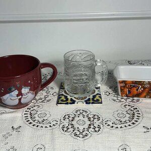 Santa / Snowman / Reindeer Christmas trio